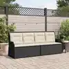 Image de Banc De Jardin Noir Polyrotin Vidaxl