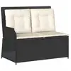 Image de Vidaxl banc de jardin noir polyrotin