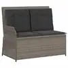 Image de Vidaxl banc de jardin gris polyrotin