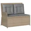 Image de Vidaxl banc de jardin beige polyrotin
