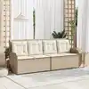 Image de Banc De Jardin Beige Polyrotin Vidaxl