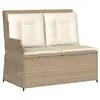Image de Vidaxl banc de jardin beige polyrotin