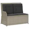 Image de Vidaxl banc de jardin gris clair polyrotin