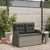 Image de Banc De Jardin Gris Polyrotin Vidaxl