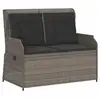 Image de Vidaxl banc de jardin gris polyrotin