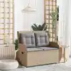 Image de Banc De Jardin Beige Polyrotin Vidaxl
