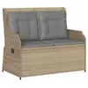 Image de Vidaxl banc de jardin beige polyrotin