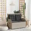 Image de Banc De Jardin Gris Clair Polyrotin Vidaxl