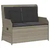 Image de Vidaxl banc de jardin gris clair polyrotin