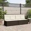 Image de Banc De Jardin Marron Polyrotin Vidaxl