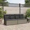 Image de Banc De Jardin Gris Polyrotin Vidaxl