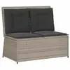Image de Vidaxl banc de jardin gris clair polyrotin