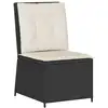 Image de Vidaxl canapé de jardin avec coussin noir et blanc crème polyrotin
