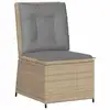 Image de Vidaxl canapé de jardin avec coussin beige et gris polyrotin