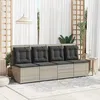 Image de vidaXL Canapé de jardin avec coussin Gris clair polyrotin 3394481
