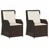 Image de Vidaxl banc de jardin 2 pcs marron polyrotin
