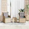 Image de vidaXL Banc de jardin 2 pcs Beige polyrotin 3394488