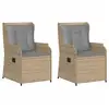Image de Vidaxl banc de jardin 2 pcs beige polyrotin