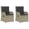 Image de Vidaxl banc de jardin 2 pcs gris clair polyrotin