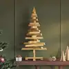 Image de Arbre De Noël En Bois Kotka 90 Cm Bois Massif En Pin Marron Vidaxl
