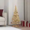 Image de Arbres De Noël Avec Support Marron 120 Cm Bois Massif En Pin Vidaxl