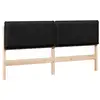 Image de Vidaxl tête de lit capitonnée naturel et noir 200 cm pin massif