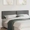 Image de Tête De Lit Capitonnée Blanc Et Gris Clair 200 Cm Pin Massif Vidaxl
