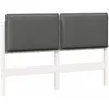 Image de Tête de lit capitonnée en pin massif - vidaXL - Blanc et Gris clair - 150 cm - Rembourrage confortable - Design moderne