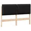 Image de Vidaxl tête de lit capitonnée naturel et noir 140 cm pin massif