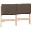 Image de Vidaxl tête de lit capitonnée gris naturel et clair 120 cm pin massif