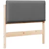 Image de Tête de lit capitonnée - vidaXL - 90 cm - Gris naturel et clair - Pin massif - Design moderne - Rembourrage confortable