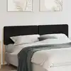 Image de Tête De Lit Capitonnée Marron Et Noir 200 Cm Pin Massif Vidaxl