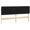 Image de Vidaxl tête de lit capitonnée marron et noir 200 cm pin massif