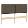 Image de Vidaxl tête de lit capitonnée marron et taupe 160 cm pin massif