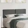 Image de Tête De Lit Capitonnée Blanc Et Gris Clair 160 Cm Pin Massif Vidaxl