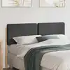 Image de Tête De Lit Capitonnée Brun Et Gris Foncé 150 Cm Pin Massif Vidaxl