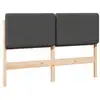 Image de Vidaxl tête de lit capitonnée brun et gris foncé 150 cm pin massif