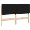 Image de Vidaxl tête de lit capitonnée marron et noir 150 cm pin massif