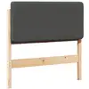 Image de Vidaxl tête de lit capitonnée brun et gris foncé 90 cm pin massif