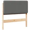 Image de Tête de lit capitonnée - vidaXL - Pin massif - Marron et Gris clair - 80x12x845 cm - Design moderne - Facile à nettoyer