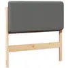 Image de Vidaxl tête de lit capitonnée marron et gris clair 75 cm pin massif