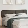 Image de Tête De Lit Capitonnée Marron Et Taupe 200 Cm Pin Massif Vidaxl