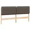 Image de Vidaxl tête de lit capitonnée marron et taupe 200 cm pin massif