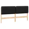 Image de Vidaxl tête de lit capitonnée marron et noir 180 cm pin massif