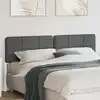Image de Tête De Lit Capitonnée Blanc Et Gris Clair 180 Cm Pin Massif Vidaxl