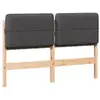 Image de Vidaxl tête de lit capitonnée brun et gris foncé 140 cm pin massif