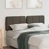 Image de Tête De Lit Capitonnée Marron Et Taupe 135 Cm Pin Massif Vidaxl
