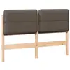 Image de Vidaxl tête de lit capitonnée marron et taupe 135 cm pin massif