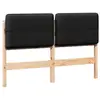 Image de Vidaxl tête de lit capitonnée marron et noir 120 cm pin massif