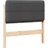 Image de Vidaxl tête de lit capitonnée brun et gris foncé 100 cm pin massif
